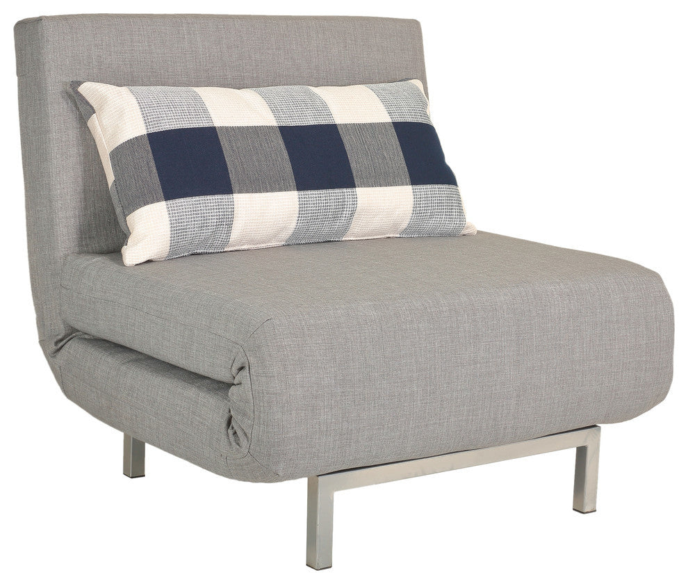 Savion Convertible Accent Chair Bed, Gray