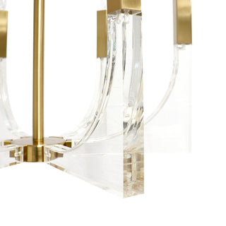 6-Light Omeara Candle Style Chandelier Light, White and Gold