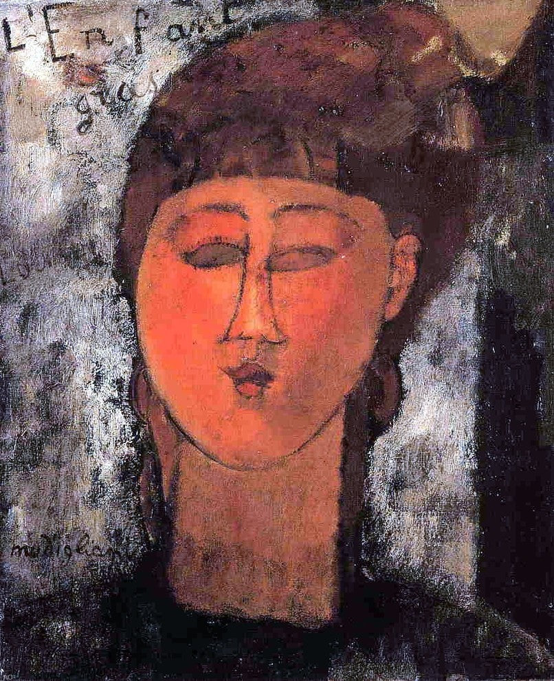 Amedeo Modigliani Fat Child - 20" x 25" Premium Canvas Print
