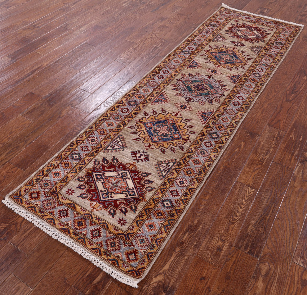 Runner Super Kazak Handmade Rug 2' 8" X 9' 0" - Q12842