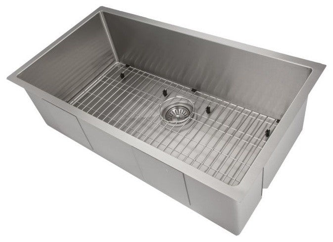 ZLINE Undermount Single Bowl Sink in Stainless Steel with Bottom Grid
