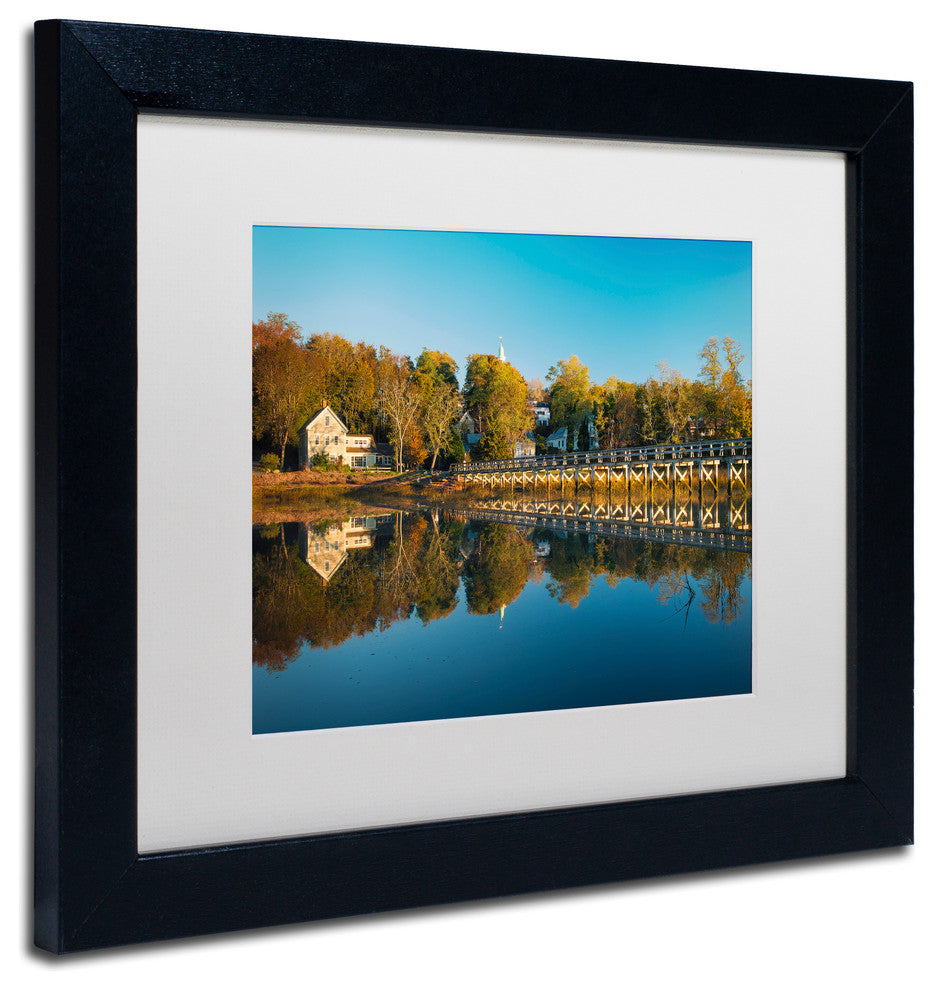 Blanchette Photography 'Wellfleet Mirror', Black Frame, White Matte, 14"x11"