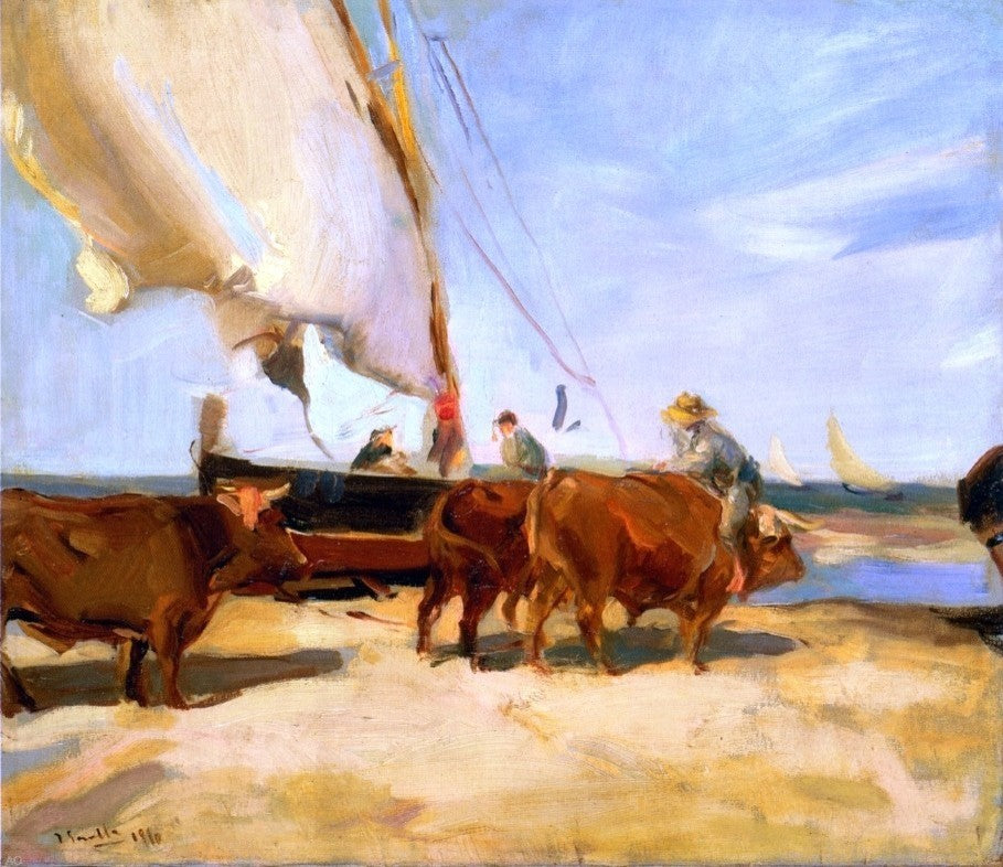 Joaquin Sorolla Y Bastida On the Beach at Valencia Wall Decal