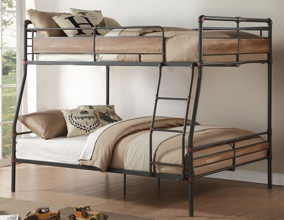 Ballard Wood and Metal Bunk Bed, Full Xl Over Queen