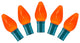 Vickerman X8Gc758 25 Orange Ceramic C7 Led Light, 16' Christmas Light Strand