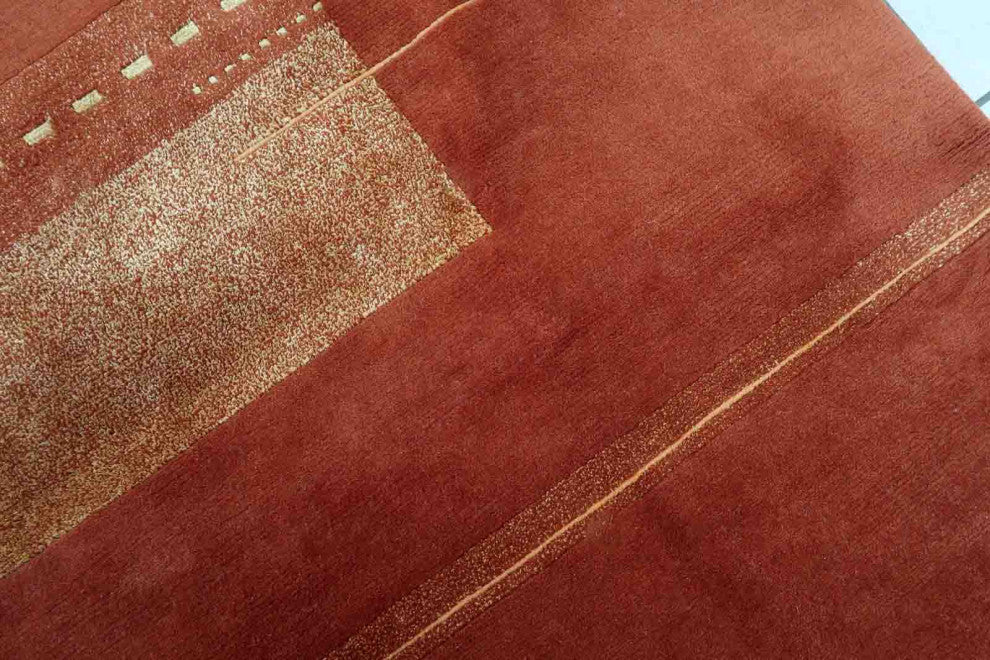 Handmade Vintage Tibetan Khaden Rug 5.6'x7.8', 173cmx239cm, 1970s