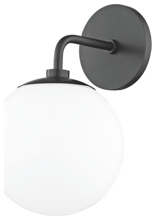 Stella Wall Sconce, Opal Glossy Glass, Finish: Old Bronze