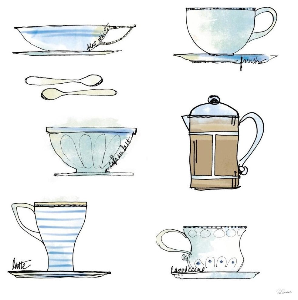 "Good Brew XI" Digital Paper Print by Sue Schlabach, 38"x38"