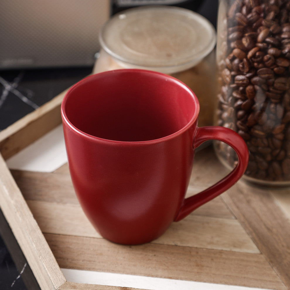 Stone Lain Sam Porcelain 32 Piece Dinnerware Set, Red