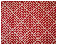 2' x 3' Deep Red and Tan Arrow Geo Washable Floor Mat