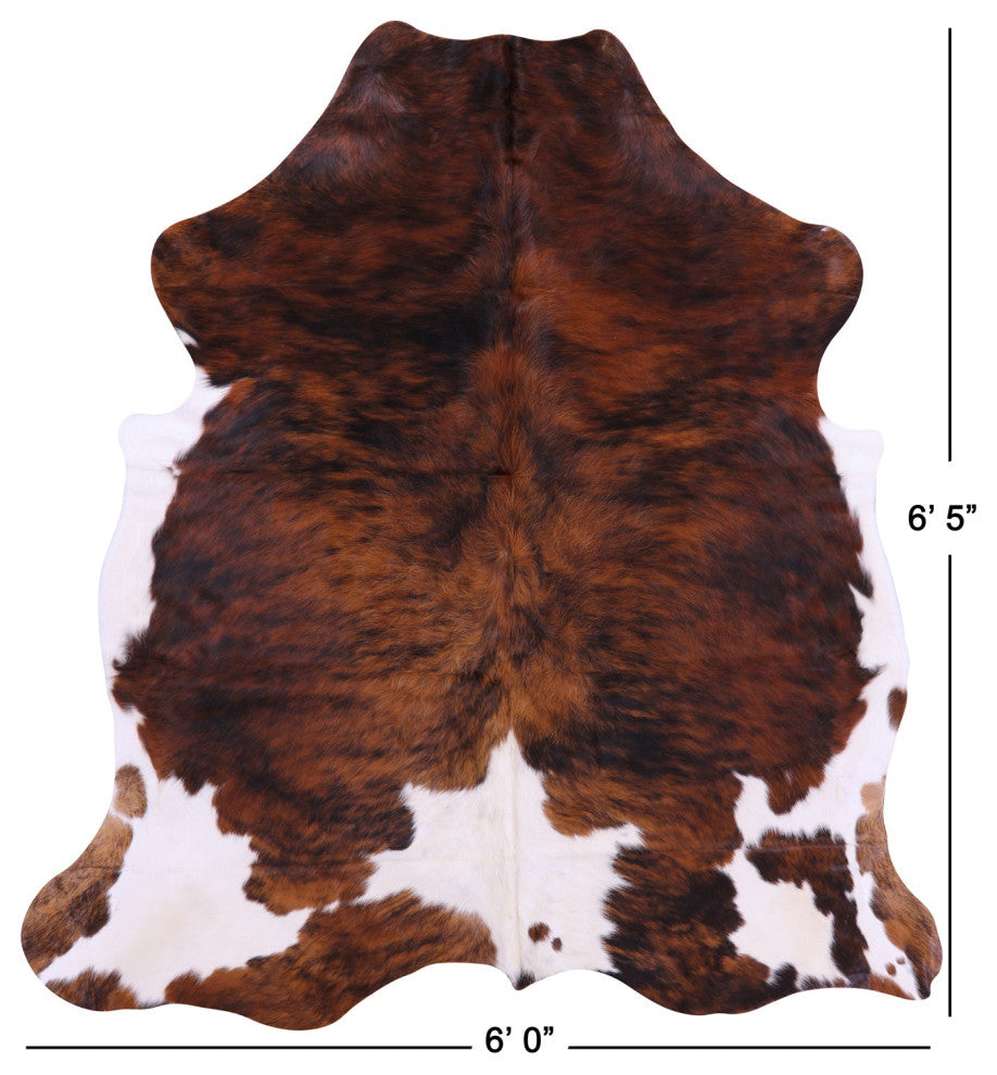 6' 5" X 6' 0" Natural Cowhide Rug C1814
