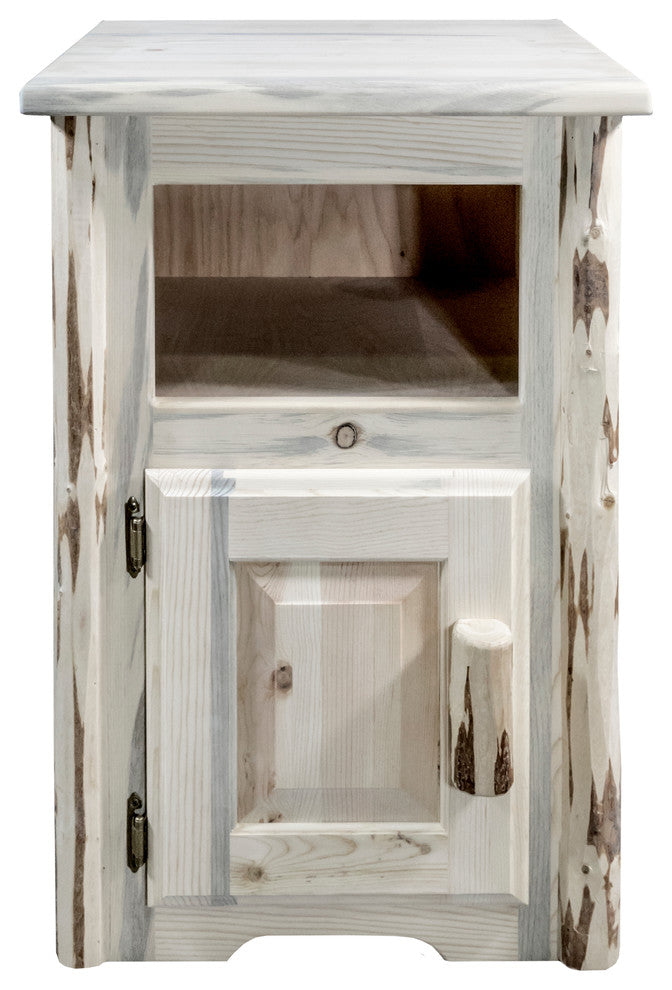 Montana End Table with Door, Left Hinged, Ready to Finish