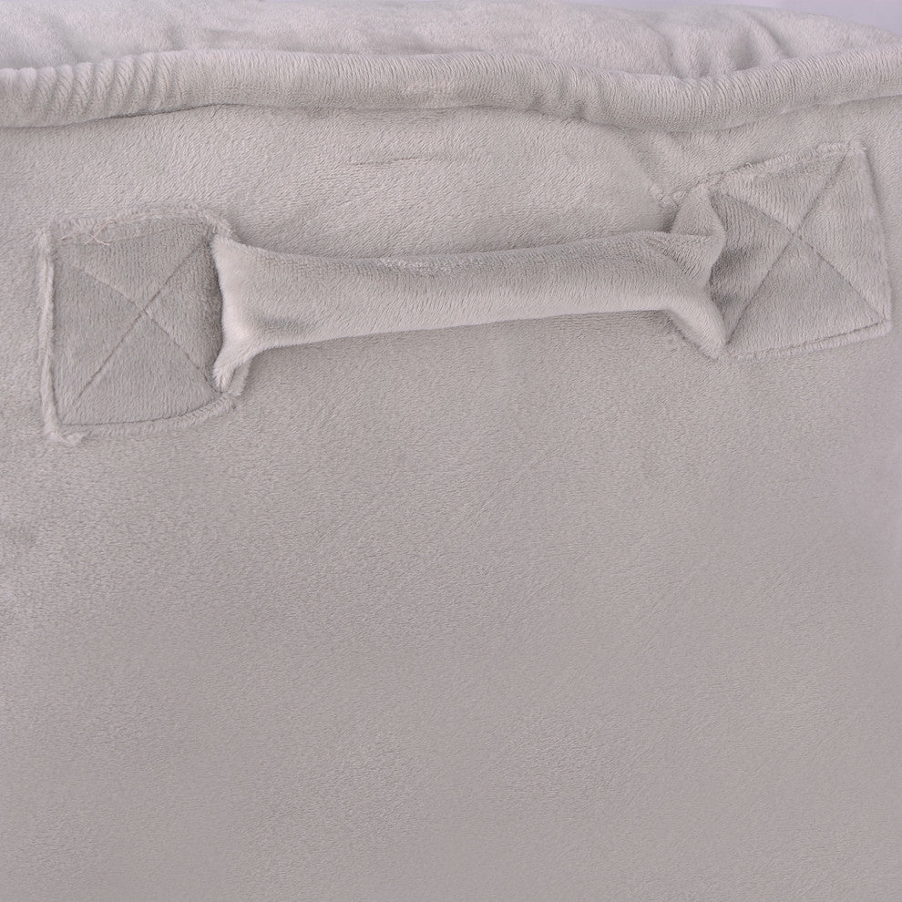 Supersoft Bedrest Lounger Backrest With DIY Filling, Light Gray