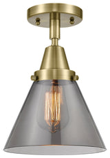 Innovations Lighting 447-1C-AB-G43 Large Cone 1 Light 7.75" Flush Mount