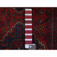 Red Geometric Design Hand Knotted Afghan Khamyab Runner Orientel Rug, 3'x9'10"