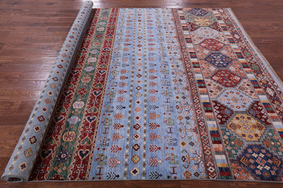Handmade Tribal Persian Gabbeh Wool Rug 8' 2" X 11' 5" Q7663