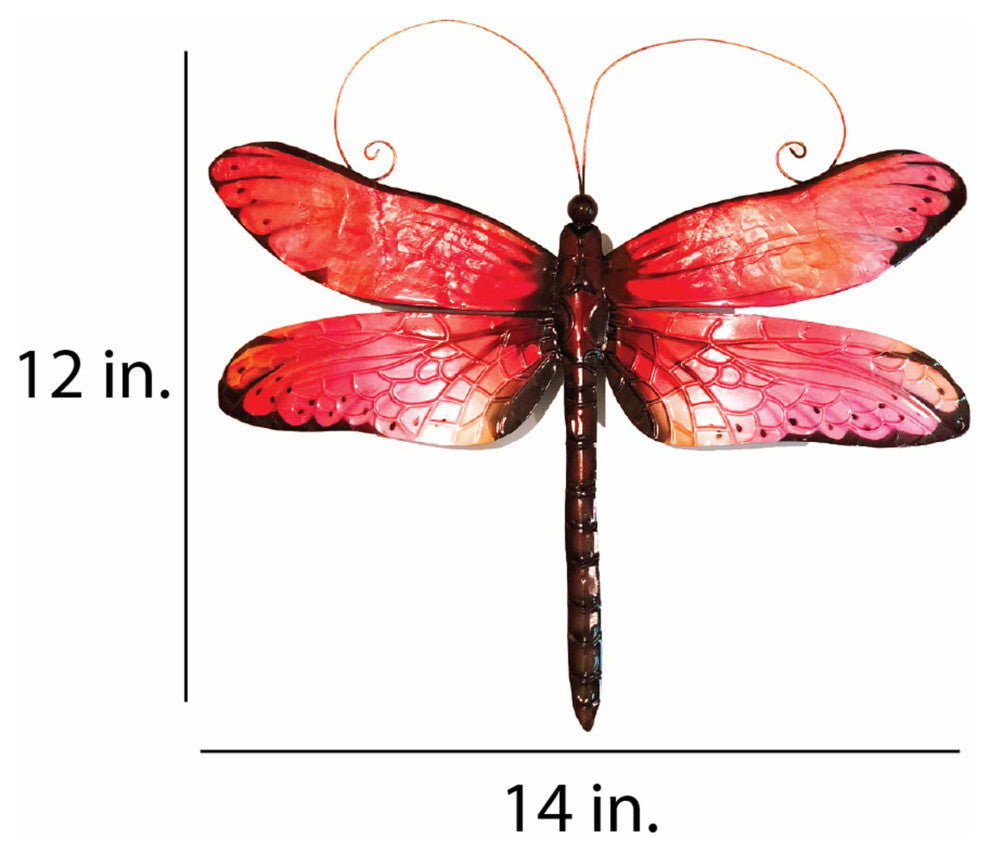Dragonfly Wall Decor Red And Black