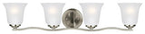 Sea Gull Lighting Emmons 4-Light Wall/Bath, Brushed Nickel