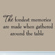 VWAQ The Fondest Memories Are Made When Gathered Around the Table Kitchen Decal