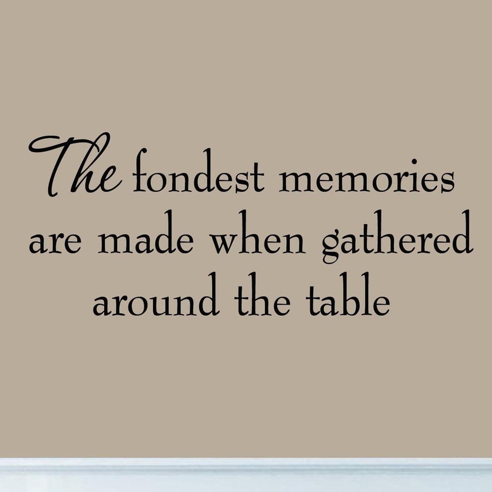 VWAQ The Fondest Memories Are Made When Gathered Around the Table Kitchen Decal