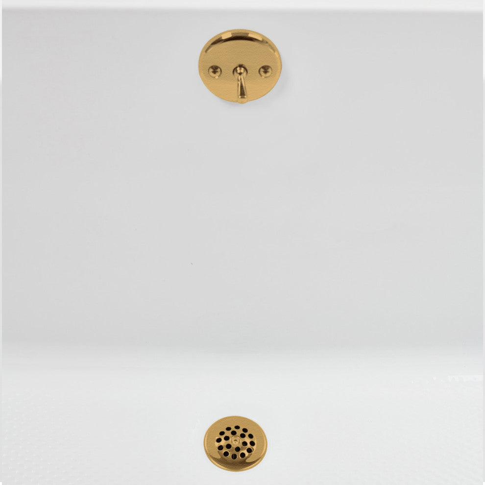 Streamline 66 in. x 34 in. Acrylic Drop-In Bathtub, Brushed Gold