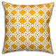Folk Southwestern Pattern, Yellow Throw Pillow, 20"x20"
