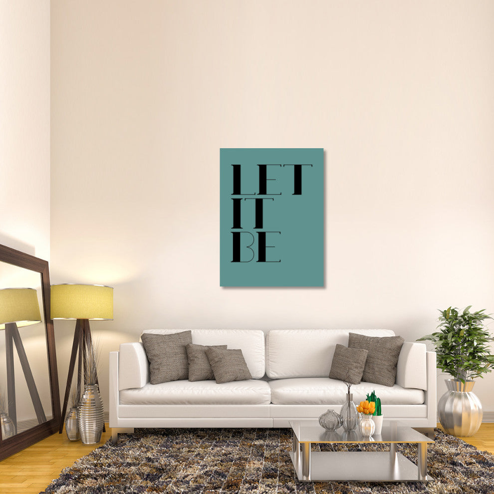 "Let It Be Poster  Blue" Fine Art Print