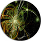Soft Yellow Fractal Flower Design, Modern Floral Round Wall Art, 36"