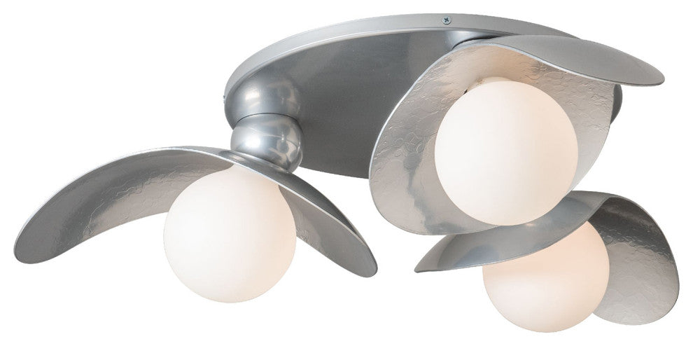 Yoki 3-Light Semi-Flush, Sterling