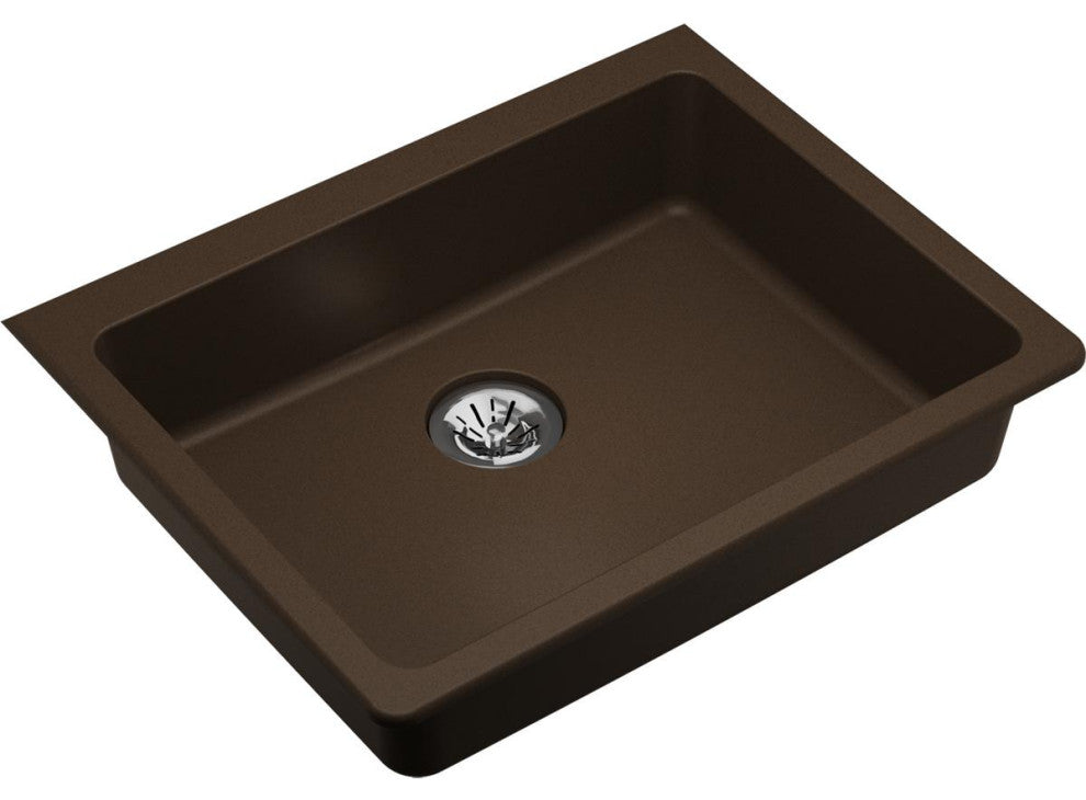 ELGUAD2519PDMC0 Quartz Classic 25" ADA Sink with Perfect Drain, Mocha