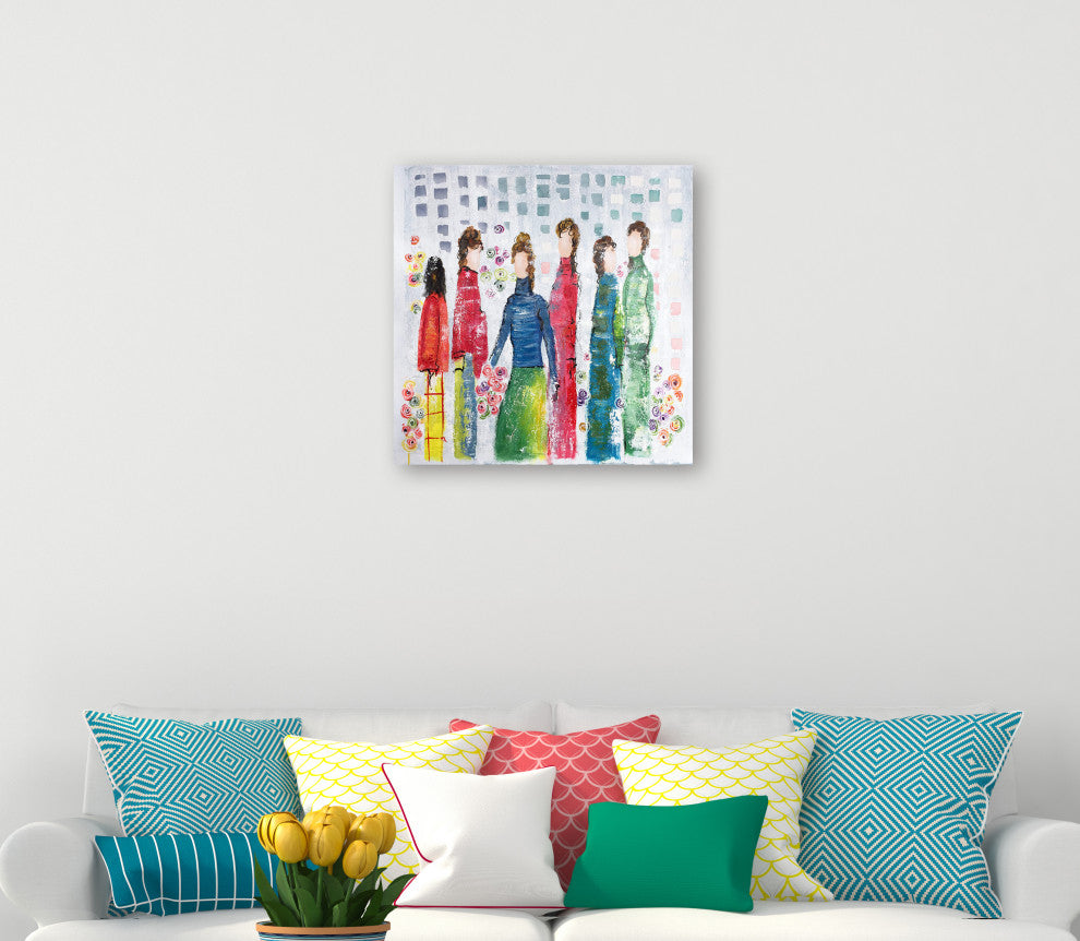 Happy Day- Abstract Hand Painted Canvas Artwork