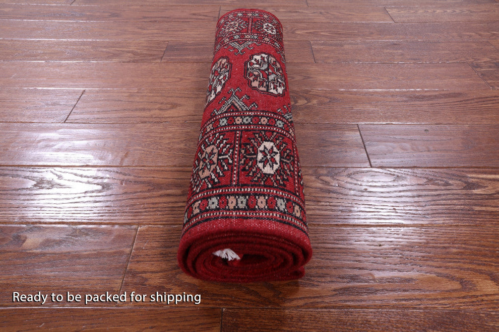 2' 1" X 5' 9" Runner Silky Bokhara Hand Knotted Wool Rug - Q13822