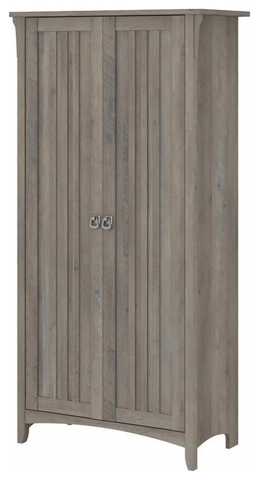 Salinas Kitchen Pantry Cabinet with Doors in Driftwood Gray - Engineered Wood