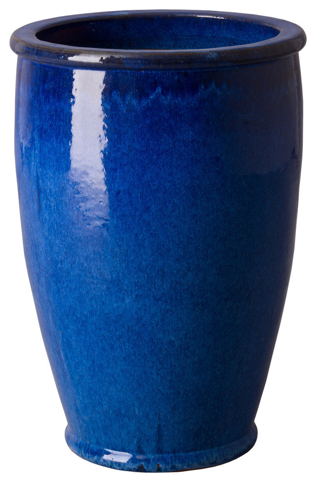 Round Blue Planter, Large