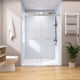 72" W x 79" H Double Sliding Frameless Shower Door, Brushed Nickel;, 72" X 79";