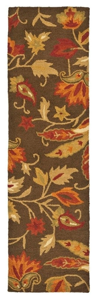 Safavieh Blossom Blm861A Floral Rug, Brown/Multi, 2'3"x14'0" Runner