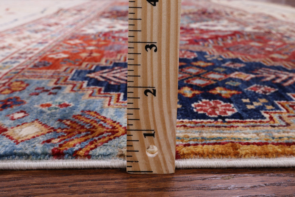 6' 7" X 9' 6" Hand Knotted Khorjin Super Kazak Rug Q10985