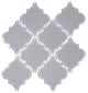 Glass Arabesque Tile, Gray, Sample Swatch