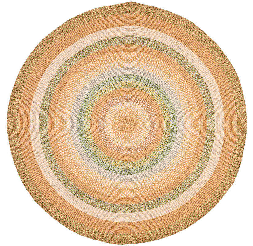 Safavieh Braided Brd314A Rug, Tan/Multi, 8'0"x10'0" Oval