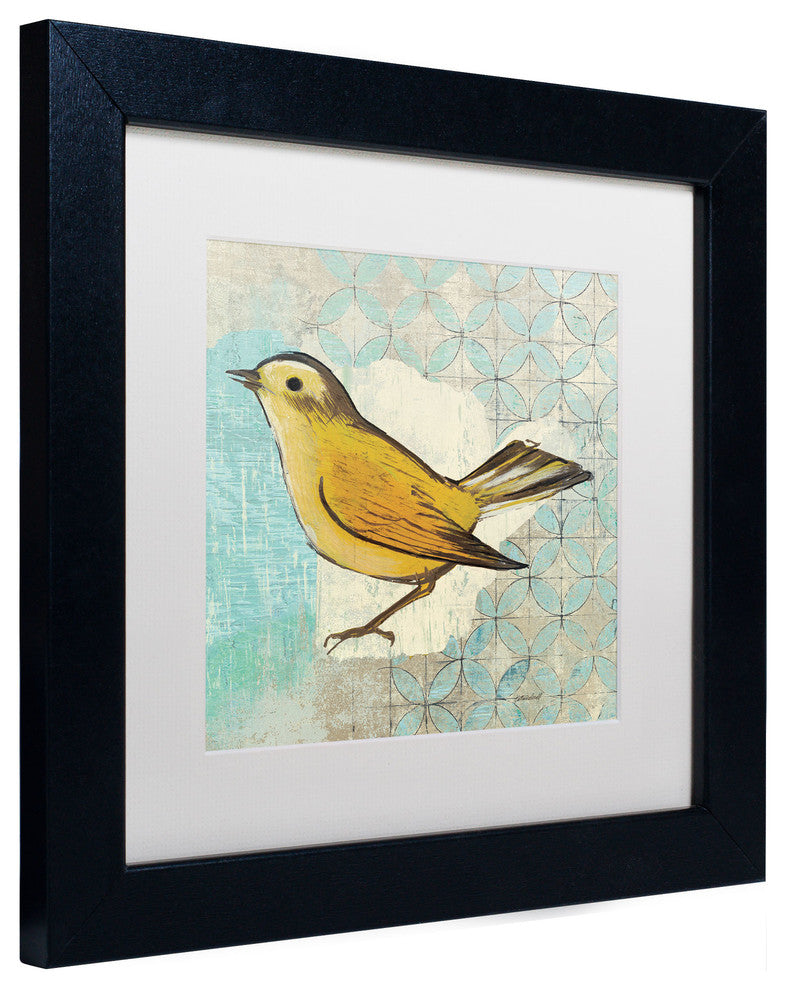 'Wilson Warbler II' Matted Framed Canvas Art by Kathrine Lovell
