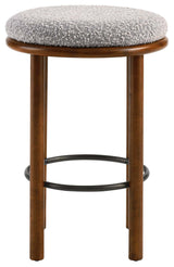 Fable Boucle Fabric Counter Stools - Set of 2 - Walnut Taupe