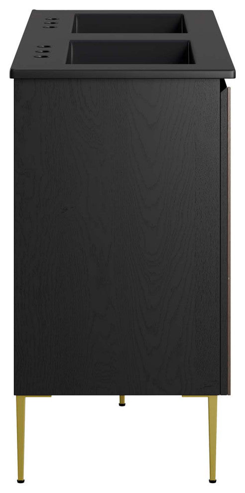 Alchemist 48" Double Sink Bathroom Vanity - Black Black