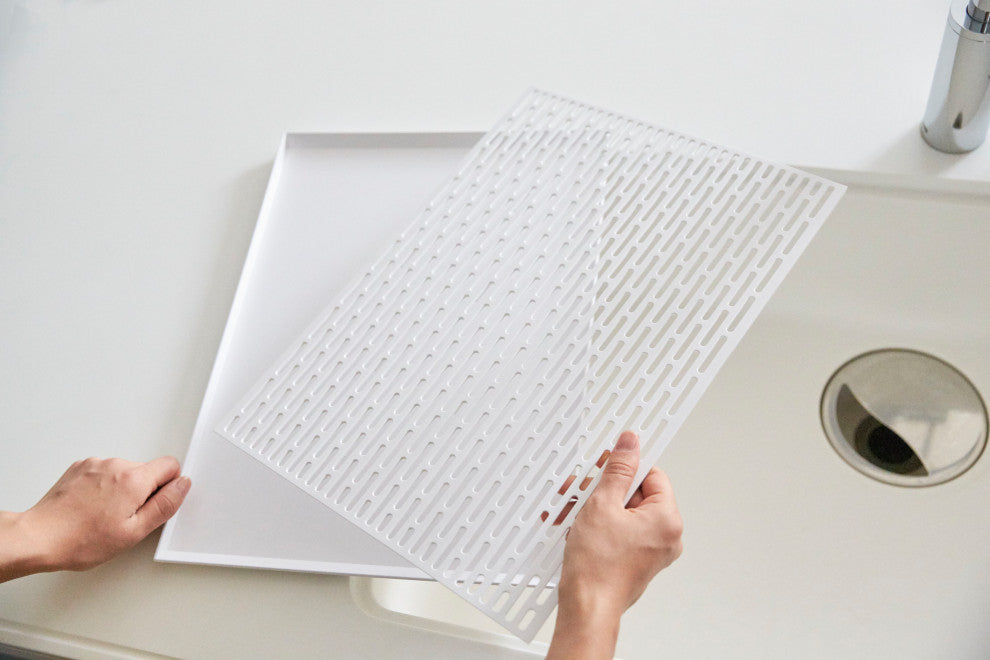 Tower Sink Side Glass Drainer, White