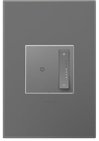 Adorne sofTapTM Dimmer Switch, Tru-Universal and Magnesium Wall Plate