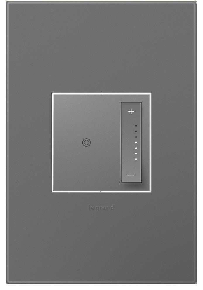 Adorne sofTapTM Dimmer Switch, Tru-Universal and Magnesium Wall Plate