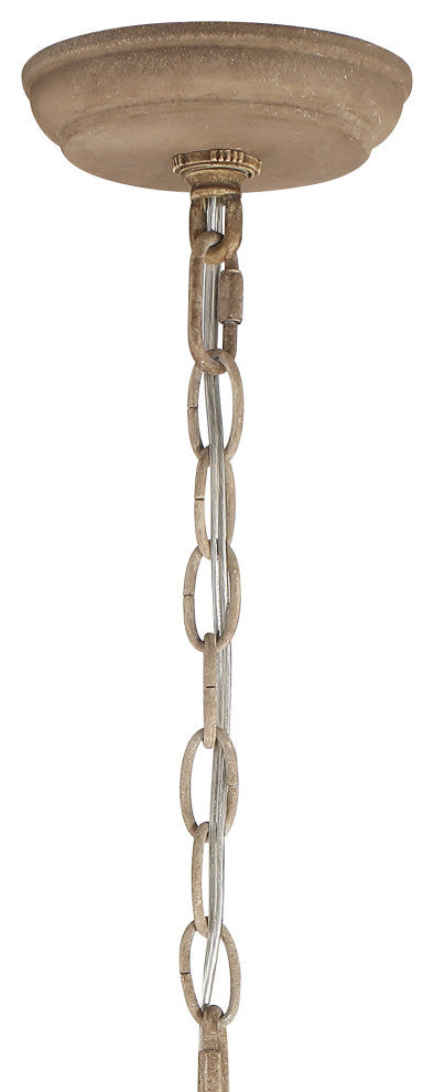 Brixton 6 Light Burnished Silver Chandelier