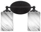 Capri 2-Light Bath Bar, Matte Black/Onyx Swirl