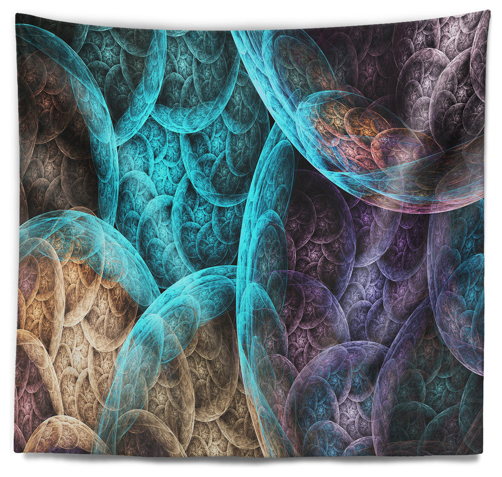 Colorful Dramatic Clouds Abstract Wall Tapestry, 39"x32"