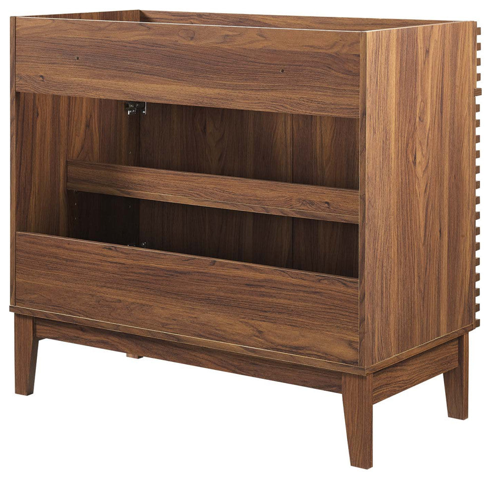 Render 36" Bathroom Vanity Cabinet, Walnut