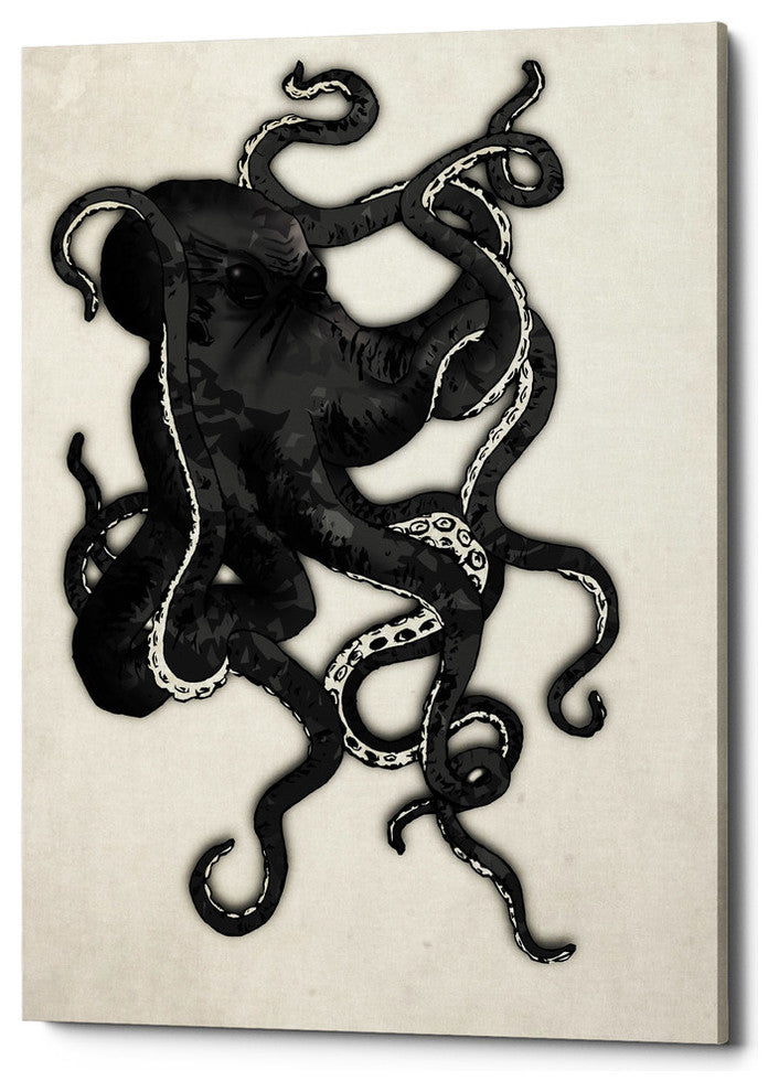 Cortesi Home "Octopus" by Nicklas Gustafsson, Giclee Canvas Wall Art, 26"x40"